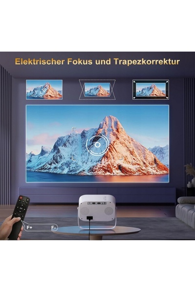 NO BRAND Proiector portabil mini cu rotație 360 °   5g Wifi Bluetooth Hd Eros...