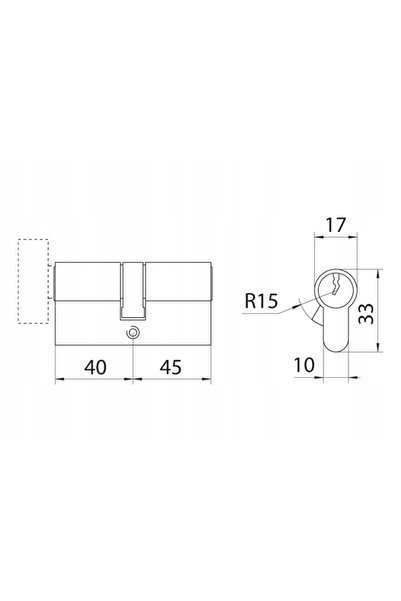 NO BRAND Set de inserții Wilka 1400 40/45 + 1405 40g/45 cu buton, alamă, 5 ch...