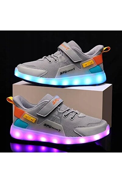 NO BRAND Pantofi pentru copii cu LED-uri luminoase, încărcabili prin USB, măr...