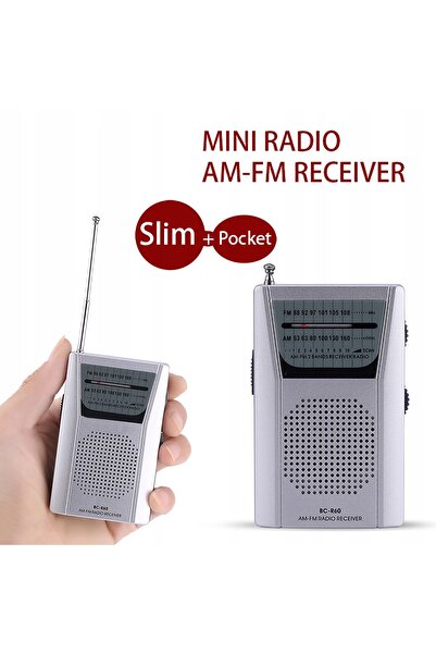 NO BRAND Mini radio portabil de buzunar FM AM, pentru bucătărie, cu baterie r...