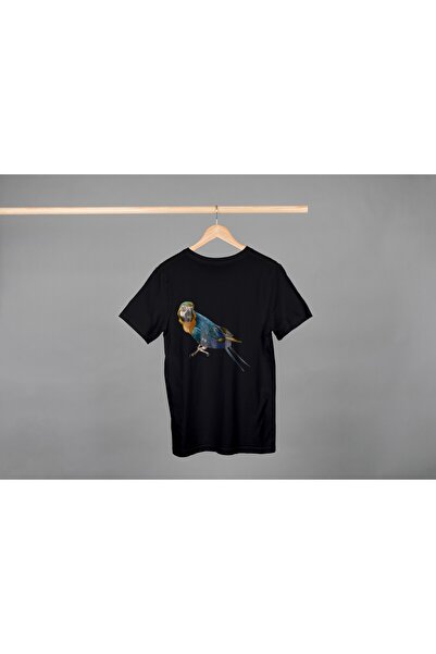 Noname Tricou Unisex Bumbac Premium Casual " Papagal real " Inscriptie