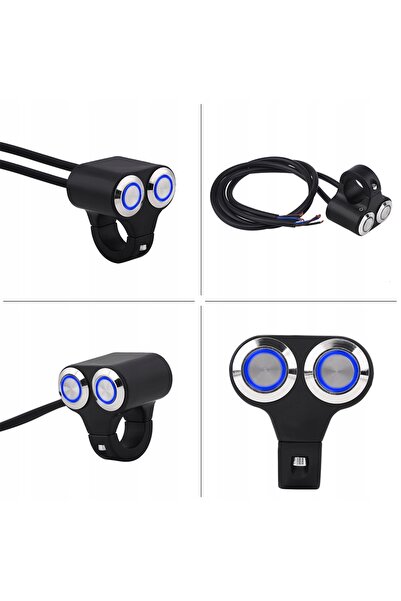 NO BRAND Comutator pentru motocicletă cu buton și LED