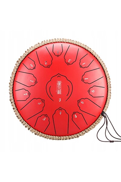 NO BRAND Hluru Twl15-14-Red Tongue Drum Red Tank Handpan Tongue Drum