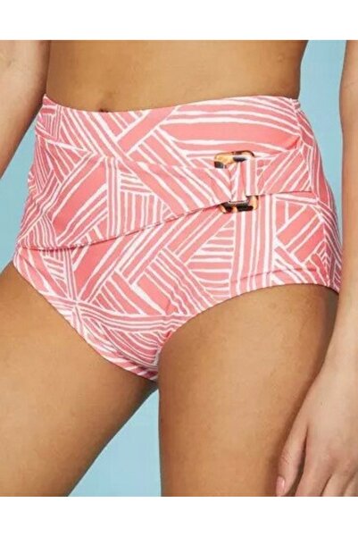 NO BRAND Bikini Coral Bottom cu design geometric, închidere cu clips, Debenha...