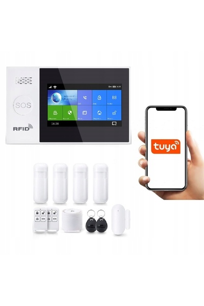 OnShoping Alarmă wireless cu LCD, GSM, 4.3 inch, WiFi, SMS, Tuya Smart în Pol...