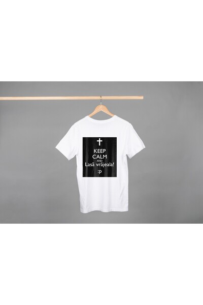 Noname Tricou Unisex Bumbac Premium Casual " Lasa vrajeala! " Inscriptie