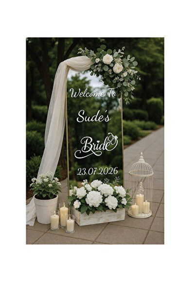 DRN DİZAYN Bride Party Ayna Sticker Seti – Kişiye Özel Gelin Karşılama Yazısı
