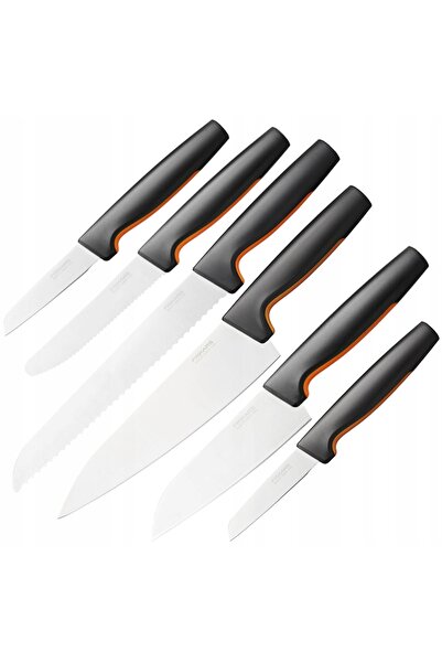 FiSKARS FF KOMPLET 5 Cuțite de bucătărie, Cutie, Set de pornire mare, Ascuțite