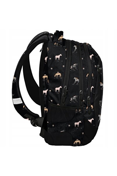 NO BRAND Rucsac școlar Beuniq cu multiple compartimente, Negru, Multicolor, 24 L