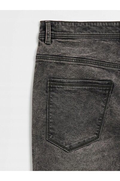 NO BRAND Blugi gri deschis cu efect spălăcit, croială skinny, mulați 28/30