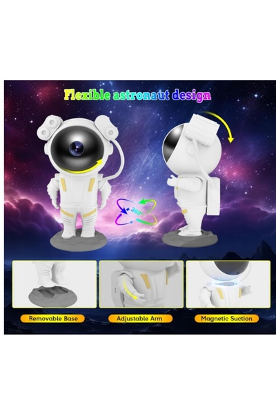 NO BRAND Proiector LED de stele galactice Astronaut cu pilot, de dimensiuni mari