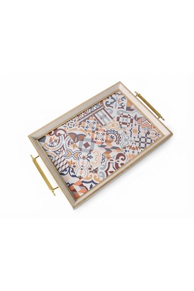 Sembol 1024 Cream Tray 50X31X4 cm
