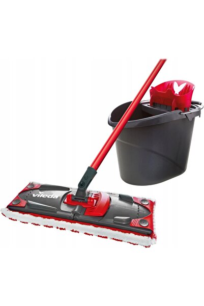 NO BRAND Mop plat cu găleată și centrifugă, set eficient pentru curățarea pod...