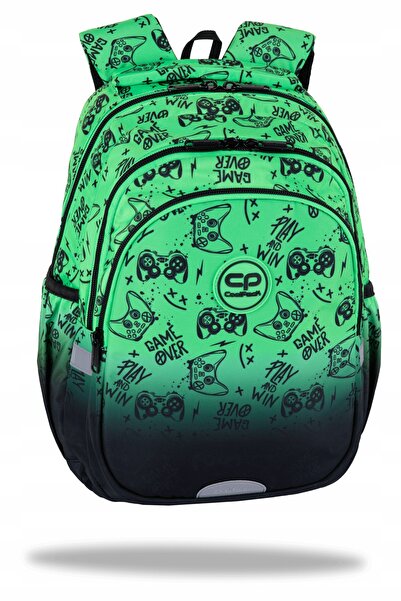 NO BRAND Coolpack Rucsac școlar pentru clasele 1-3 Jerry Game Over Green F029969