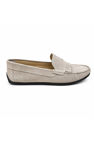 ESSE Shoes Erkek Bej Süet Püsküllü Günlük Loafer Ayakkabı – Hafif ve Rahat Taban
