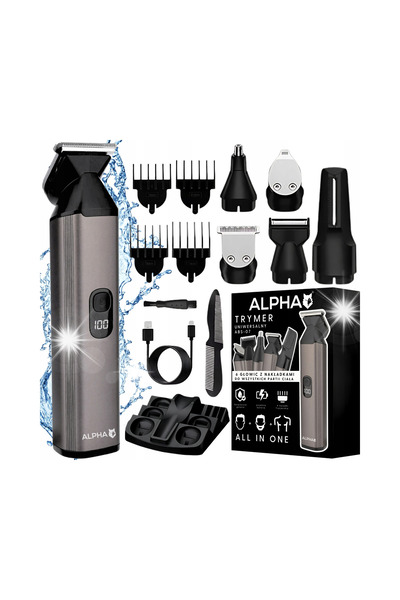 NO BRAND Trimmer pentru nas, barbă, corp - Aparat de tuns 10-în-1 cu capete m...