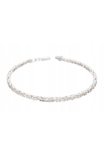 NO BRAND Brățară de argint tip byzantin rege 19cm 2.8mm