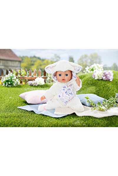 NO BRAND Set de îmbrăcăminte BABY Born Salopetă cu tematică oaie pentru păpuș...