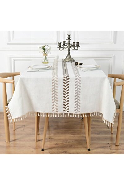 NO BRAND Față de masă decorativă 140X180 Boho 095 cu franjuri