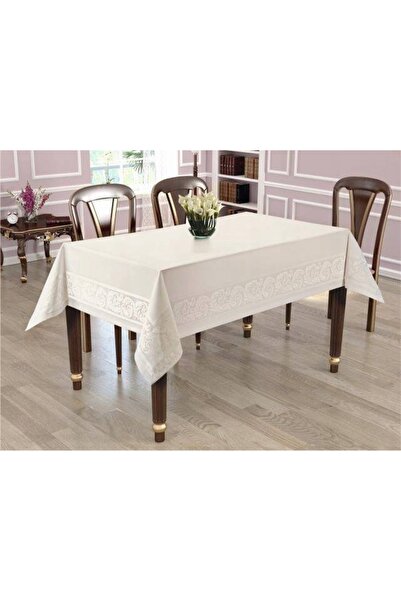 NO BRAND Față de masă anti-pete teflon laura 140x260 crem