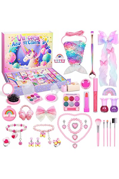 NO BRAND Calendar de Advent de Crăciun 2025 pentru fete, cadou cu accesorii d...