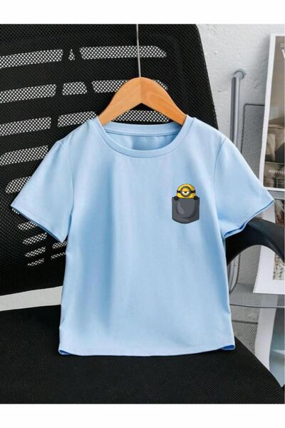 H&GHAMLEGİYİM تي شيرت للأطفال مطبوع عليه Minions للجنسين