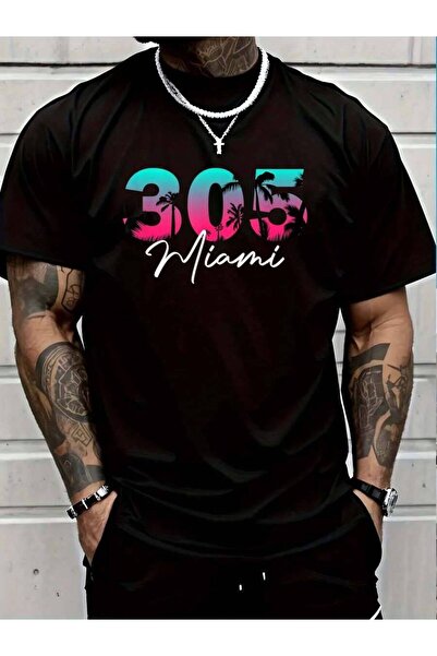 799 100% Cotton Retro Miami 305 Flamingo Colors T-Shirt Men's Women's Vintage...