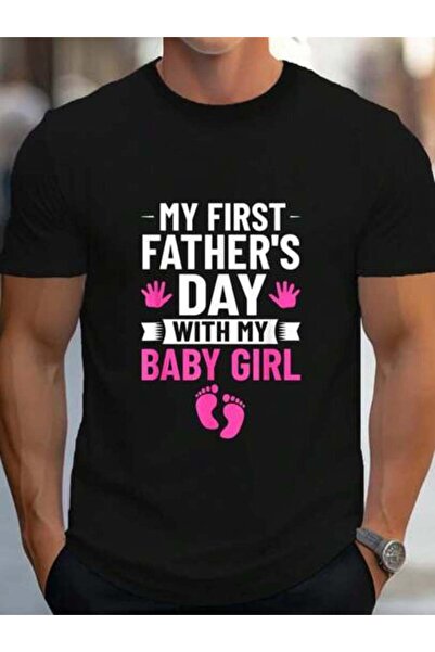799 100% Cotton My Fathers Day Baby Outfit First Time Dad T-Shirt Men's Graph...