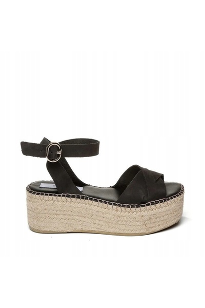 NO BRAND Sandale cu platformă înaltă, negru-bej, tip slip-on, Steve New York 38