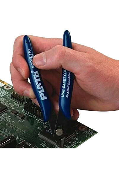 Rabelix Online Marketing Mini 5 İnç Elektronikçi Yankeski Hassas Tel Kablo Kesme Pensesi Çelik Yan Keski Mavi