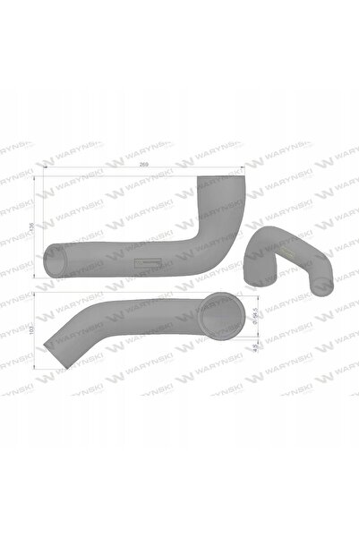 NO BRAND Furtun radiator Massey Ferguson 399 269x136x54,5mm 1695564m1 warynsk