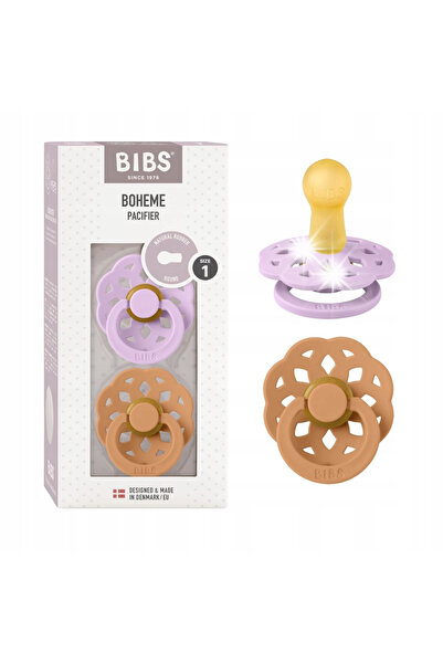 NO BRAND Smoczek Bibs Boheme Set Rotund 2 Bucăți Cauciuc 0m+ Violet Sky / Pum...