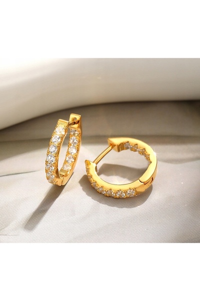 NO BRAND Cercei de aur Argint 925 Zirconiu Argint Sterling Închizătoare engle...
