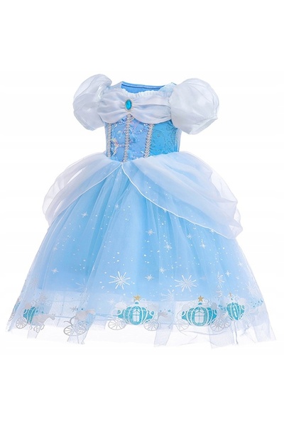 NO BRAND Rochie Costum Prințesa Cenușăreasa Carnaval 140 146