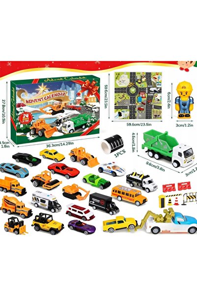 NO BRAND Calendar de Advent pentru Copii, Mașini, Vehicule, Cadou pentru Băieți