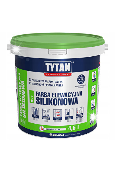 NO BRAND Vopsea Exterior Siliconică Tytan Profesională Albă 4,5L