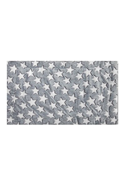 OEM Covoraș Fluffy animale de companie Gri cu Stele Albe 80 × 50 cm