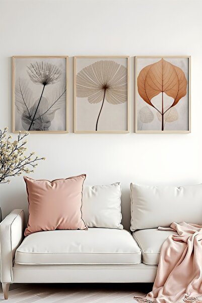 OEM Set de 3 tablouri decorative pe pânză, 3x50x70 cm, pânză/lemn masiv, mult...
