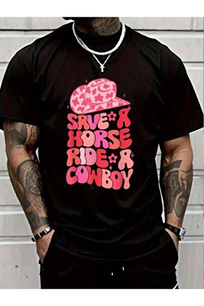 Astogria13 100% Cotton Cowgirl Save Horse Ride A Cowboy Rodeo Western Country...
