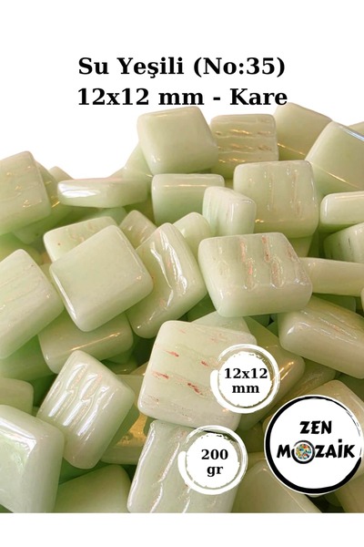 Zen Mozaik Sanatsal Mozaik Çalışmalarınız Için 12X12 Mm - Kare Cam Mozaik Taşı