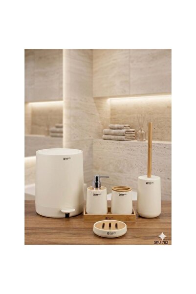 PABLİTO konak alışveriş PBT.782.BJ -BANYO SETİ YUVR.PEDALLI BEJ