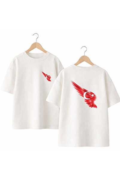 playwear Μπλουζάκι με στάμπα τουρκικής σημαίας Kanaat στην πλάτη και στο μπρο...