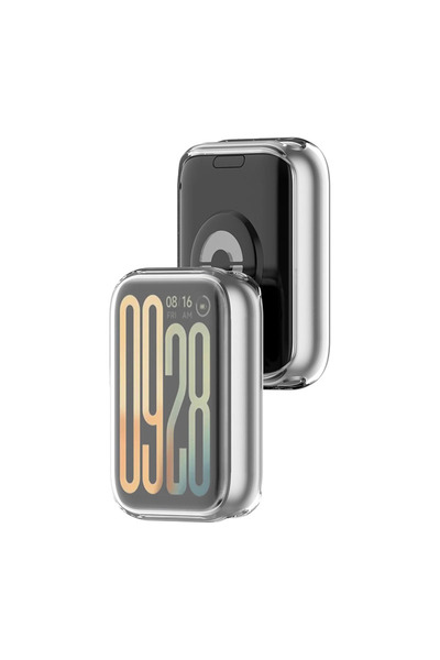 Dexmon Xiaomi Mi Band 10 Pro Uyumlu Şeffaf Silikon Kasa ve Ekran Koruyucu