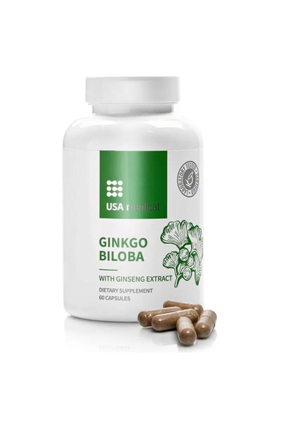 USA Medical Capsule cu Ginkgo Biloba si extract de ginseng 60 buc