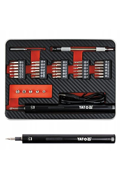 VOREL by YATO Șurubelniță fără fir de 3.6V cu biți și extensii, 39 de piese, ...