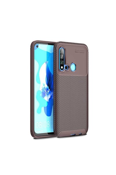 Ahlttiba حافظة لهاتف هواوي P20 Lite 2019 بتصميم كربوني غطاء نيغرو