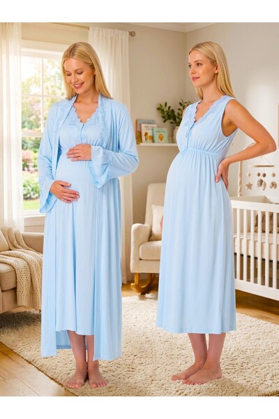 Lohusa Homewear طقم ملابس نوم للحوامل من القطن بنسبة 100% بتصميم صيفي جديد مع...