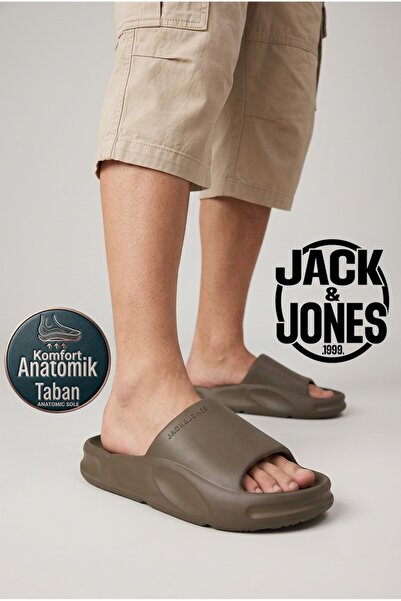 Jack & Jones Ανδρικές παντόφλες Eva με λογότυπο της μάρκας J&J, άνετη σόλα, κ...