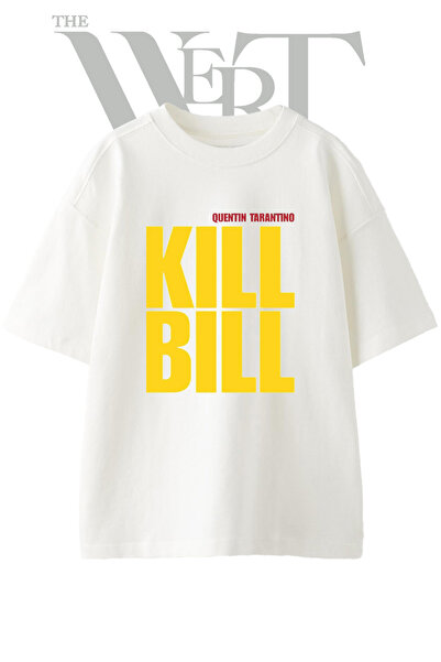 THEWERT Kill Bill_3 Design Printed Unisex White Oversize T-Shirt