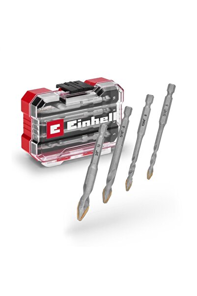 Einhell Orijinal XS-CASE 4 Parça Karbür Fayans Matkap Ucu Seti (Takım Çeliğin...